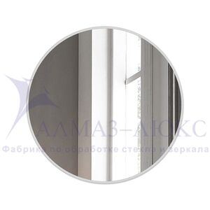 Зеркало Д-040 (d 60 см) с белой окантовкой (УФ-печать)