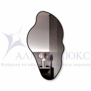 Зеркало Д-062 (1100*600 мм) с чёрной окантовкой (УФ-печать)