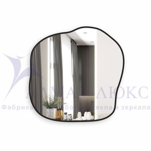 Зеркало Д-063 (700*700 мм) с чёрной окантовкой (УФ-печать)