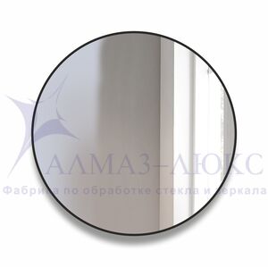 Зеркало Д-033 (d 100 см) с чёрной окантовкой (УФ-печать) 