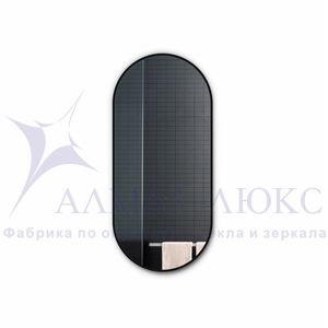 Зеркало Д-037 (110*50 см) с чёрной окантовкой (УФ-печать)
