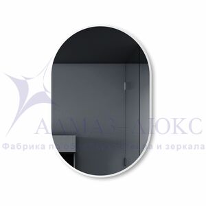 Зеркало Д-051 (90*60 см) с белой окантовкой (УФ-печать)
