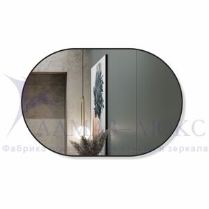 Зеркало Д-016 (90*60 см) с чёрной окантовкой (УФ-печать)
