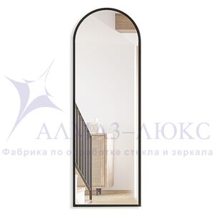 Зеркало Д-036 (150*50 см) с чёрной окантовкой (УФ-печать)