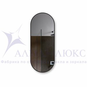 Зеркало Д-048 (100*40 см) с чёрной окантовкой (УФ-печать)