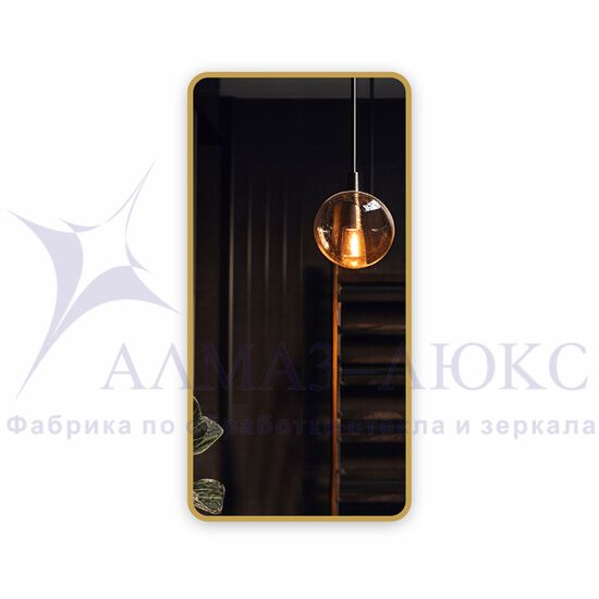 Зеркало Д-080 (50х100 см) с золотой окантовкой (УФ - печать)  в Минске и Беларуси