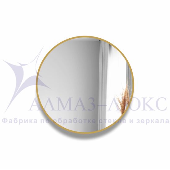 Зеркало Д-082(d 500 мм) с золотой окантовкой (УФ-печать) в Минске и Беларуси