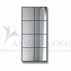 Зеркало Д-066 (700*1500 мм) с УФ-печатью (декоративное окно/чёрный) в Минске и Беларуси