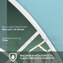 Зеркало Д-069 (500*1100 мм) с УФ-печатью (декоративное окно/белый) в Минске и Беларуси