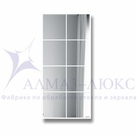 Зеркало Д-070 (700*1500 мм) с УФ-печатью (декоративное окно/белый) в Минске и Беларуси