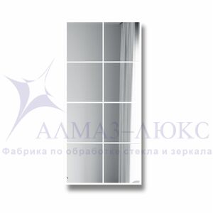 Зеркало Д-070 (700*1500 мм) с УФ-печатью (декоративное окно/белый)