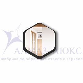 Зеркало Д-074 (450*402 мм)  с УФ-печатью (декоративное зеркало - соты/чёрный) в Минске и Беларуси