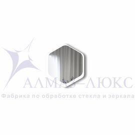 Зеркало Д-079 (300*268 мм)  с УФ-печатью (декоративное зеркало - соты/белый) в Минске и Беларуси