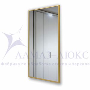 Зеркало прямоугольное в алюминиевой раме М-337 (100х50)