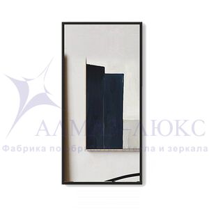 Зеркало прямоугольное в алюминиевой раме M-407 (100х50)