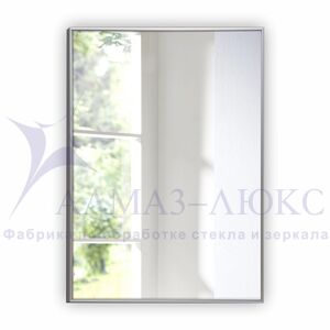 Зеркало прямоугольное в алюминиевой раме M-411 (100х70)