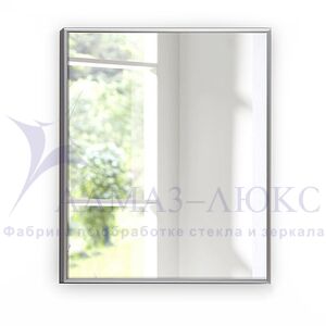 Зеркало прямоугольное в алюминиевой раме M-412 (60х50)