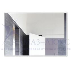 Зеркало прямоугольное в алюминиевой раме M-418 (100х70)