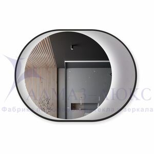 Зеркало с фоново-фронтальной подсветкой, лицевым датчиком движения и УФ-окантовкой  Venus 8060-6 (800х600 мм) - холодный свет