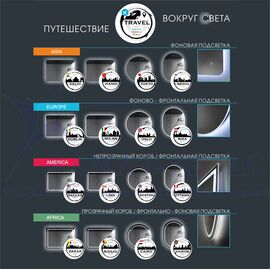 Зеркало с подсветкой, сенсорной кнопкой Seoul 9060s-6 (90*60 см) - холодный свет в Минске и Беларуси
