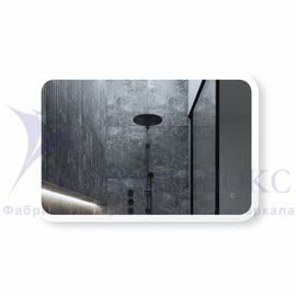 Зеркало с фоново-фронтальной подсветкой, с сенсорной кнопкой Palmer 9060s-6 ( 90х60 см) в светопропускающем коробе- холодный свет в Минске и Беларуси