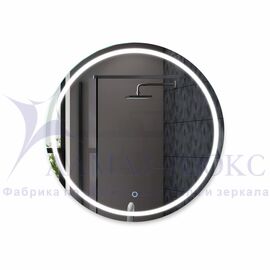 Зеркало с фронтальной подсветкой, с сенсорной кнопкой Boston 70s-6 (D 70 см) в светонепропускающем коробе/холодный свет в Минске и Беларуси