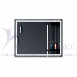 Зеркало с фронтальной подсветкой Dallas 8060-6 (80х60 см) в светонепропускающем коробе/холодный свет в Минске и Беларуси