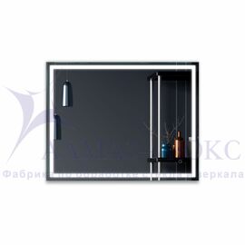 Зеркало с фронтальной подсветкой, с сенсорной кнопкой Dallas 8060s-6 (80х60 см) в светонепропускающем коробе/холодный свет в Минске и Беларуси