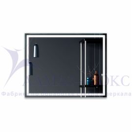 Зеркало с фронтальной подсветкой  и датчиком движения Dallas 9070d-6 (90х70 см) в светонепропускающем коробе/холодный свет в Минске и Беларуси