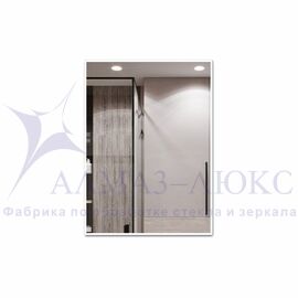 Зеркало с фоново-фронтальной подсветкой и сенсорной кнопкой Dublin 7050s-6 (70х50 см) - холодный свет в Минске и Беларуси