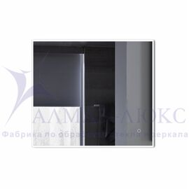 Зеркало с фоново-фронтальной подсветкой и сенсорной кнопкой Dublin 9080s-6 (90х80 см) - холодный свет в Минске и Беларуси