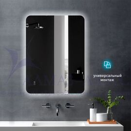 Зеркало с подсветкой, с сенсорной кнопкой и  подогревом Hanoi 6080sh-6 (60х80см) - холодный свет в Минске и Беларуси