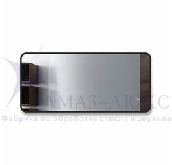 Зеркало с  фоновой подсветкой, с сенсорной кнопкой и чёрной УФ-окантовкой Hanoi black 11050 s-6 (110х50 см) – холодный свет