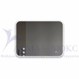 Зеркало с фоново-фронтальной подсветкой, с датчиком движения и часами Milan 8060d2c-4 (80х60см) - нейтральный свет в Минске и Беларуси