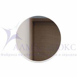 Зеркало с фоново-фронтальной подсветкой и сенсорной кнопкой Oslo 50s-4 (D 50 см) - нейтральный свет в Минске и Беларуси