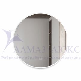 Зеркало с фоново-фронтальной подсветкой, с сенсорной кнопкой и подогревом Oslo 70sh-6 (D 70см) - холодный  свет в Минске и Беларуси