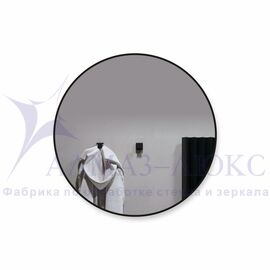 Зеркало с фоновой подсветкой, торцевым датчиком движения и чёрной УФ-окантовкой Tokyo black 60d2-6 (d 60 см)-холодный свет в Минске и Беларуси