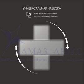 Зеркало с фоновой подсветкой, с лицевым датчиком движения в алюминиевой раме ЗП-163 (180*60 см) – нейтральный свет в Минске и Беларуси