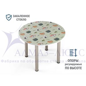 Стол обеденный стеклянный Алеся 900с    